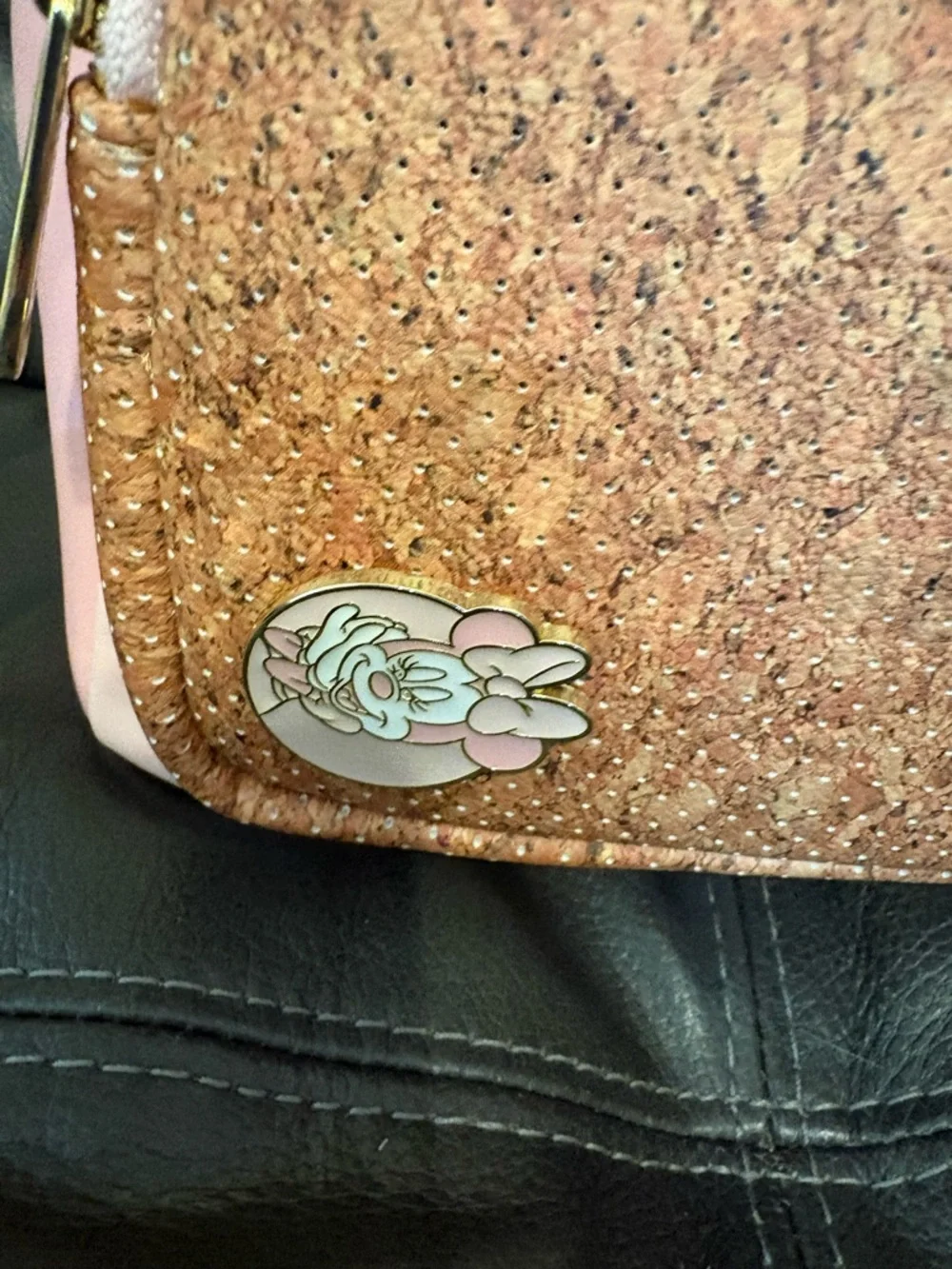 Loungefly Pink Minnie Cork Pin Mini Backpack - Picture 3 of 6